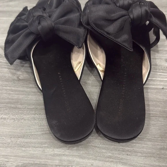 !SOLD! Zara Satin Black Double Bow Mules - Picture 6 of 7